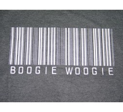 Motiv Boogie Woogie Strichcode Shirt grau