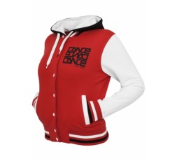 Urban Dance 3 Tone Collegejacke Ladies rot/weiss/schwarz