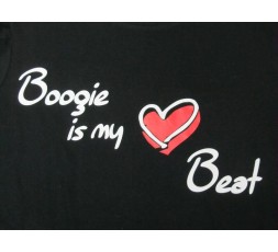 Motiv Boogie is my Heart Beat schwarzes Shirt