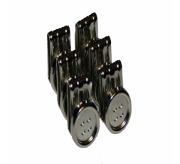 Clips-Knöpfe Set für Hosenträger mit Lederpatten 915089