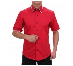 Hemd Kurzarm rot Slimfit - 60364MK SLIM