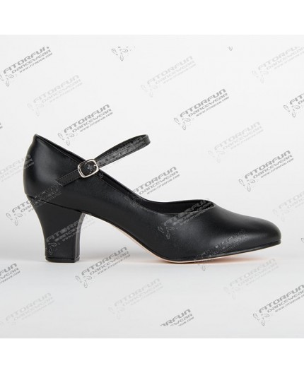 CH52 - Schwarz - Charakterschuh 5 cm Absatz (für Straße geeignet) CH52 - Schwarz - Charakterschuh 5 cm Absatz (für Straße geeignet)