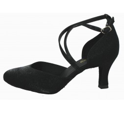 BL 126 - Tanzschuhe schwarz Satin - 6,5 cm Absatz