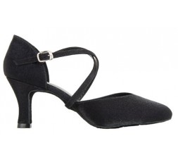 BL 156 - Tanzschuhe schwarz Satin - 6,5 cm Absatz